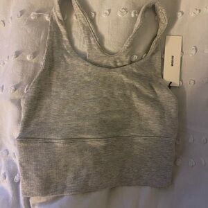 Joah brown pearl  Ribbed varsity Tank Top